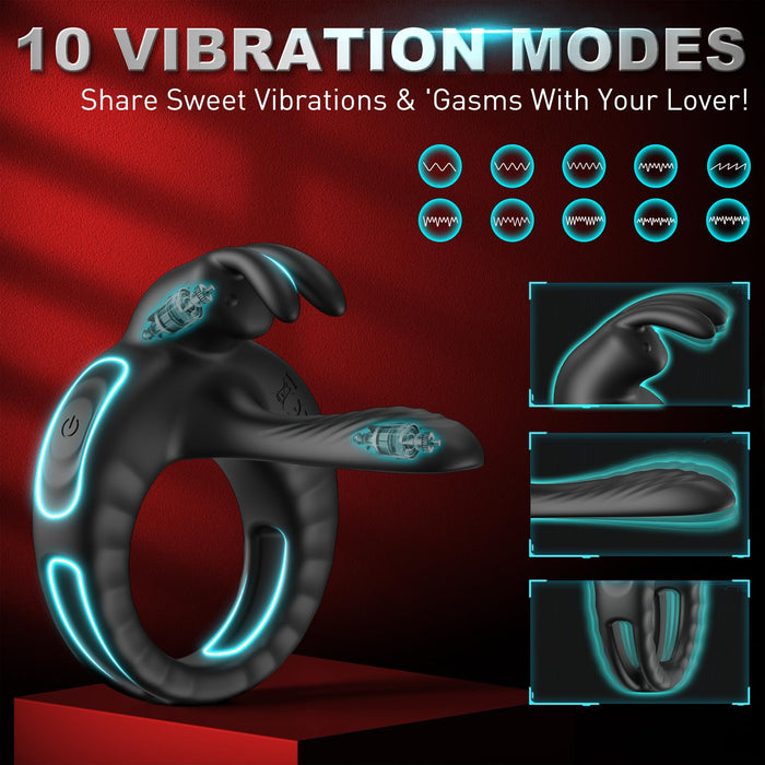 Bunny Ring III Vibrating Penis Ring with APP | DOPAMINE