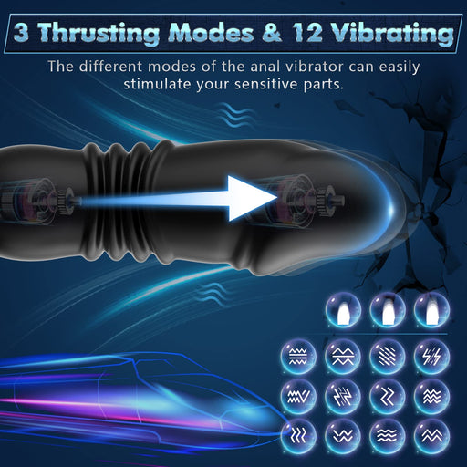 3 in 1 Thrusting Prostate Massager Anal Vibrator  | DOPAMINE