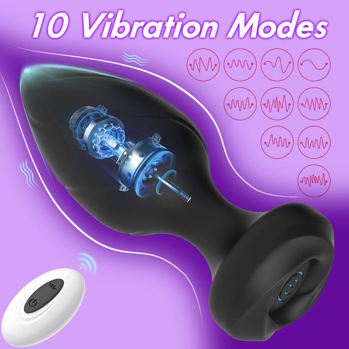 Thread Head Rose Anal Vibrator App Remote Control Vibration Anal Plug