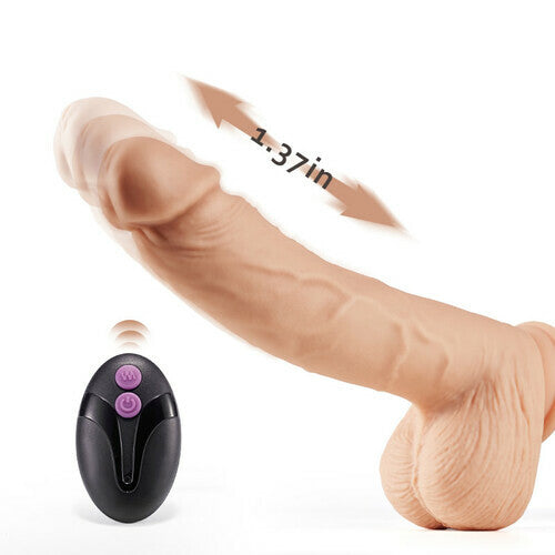 Dopamine-Rotary Telescopic Thrust Dildo Rocking Toy Vibration Stimulation Clitoris Anus Uterine Cavity Lifelike Strong Sucker