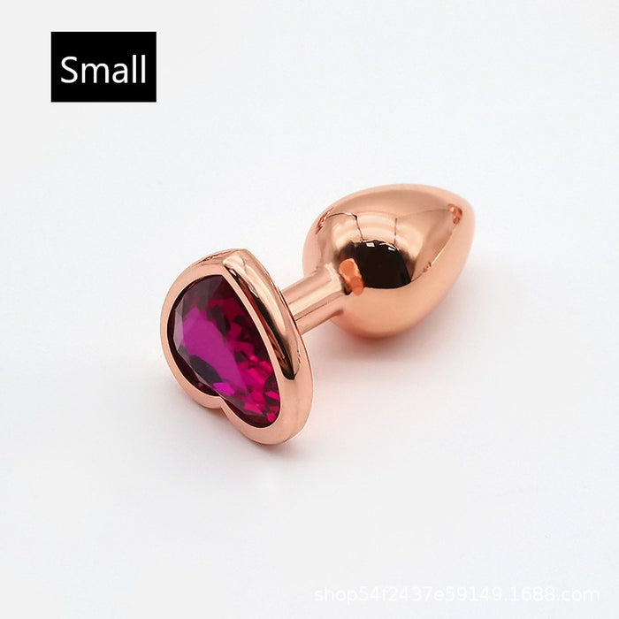 Rose Gold Heart-shaped Metal Anal Plug Sex Toys