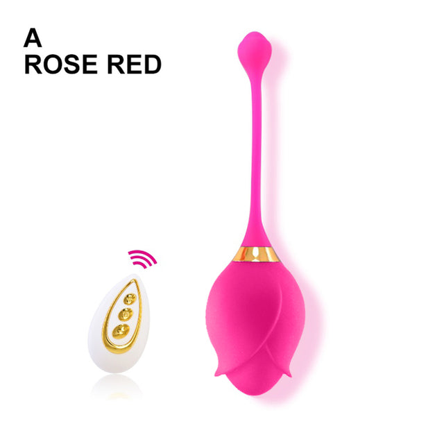 Rose Vibrators For Women Wireless Remote Control Kegel Balls Vaginal Tight Exercise Vibrating Eggs