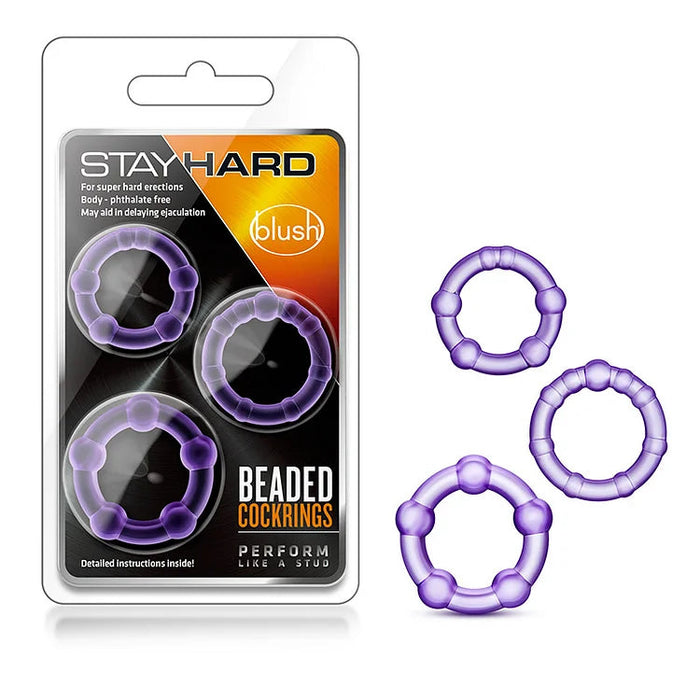 Erection Enhancing Beaded Cock Rings Set  | DOPAMINE