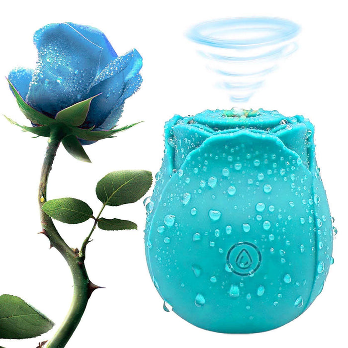 Silicone Rose Toy In Blue