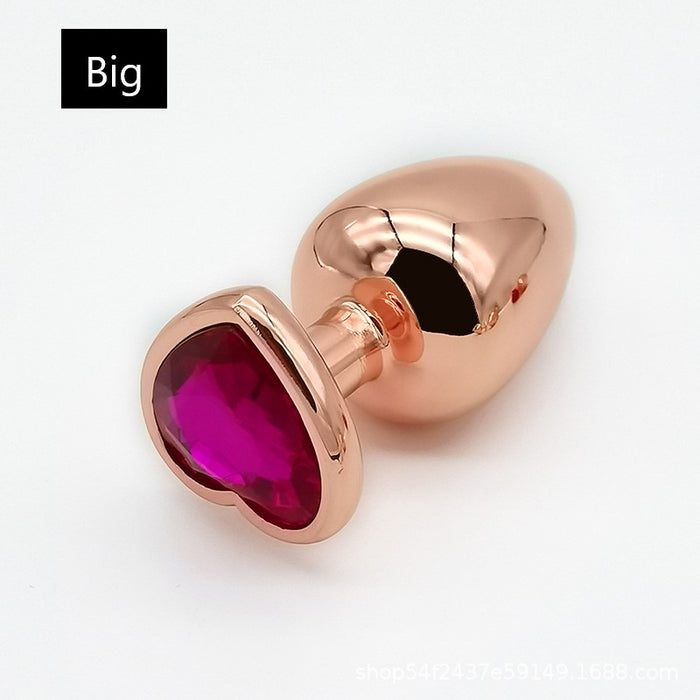 Rose Gold Heart-shaped Metal Anal Plug Sex Toys