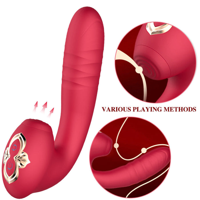 Sucking Vibration Telescopic Vibrator | DOPAMINE