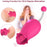 2 in 1 Licking & High-Frequency G-Spot Rose Clitoral Vibrator  Clitoris Tongue Stimulator Vaginal Breast Nipple Massager for Quick Orgasm