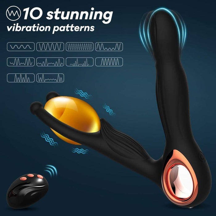 Prostate Massage 10 Frequency Vibration Anal Plug | DOPAMINE