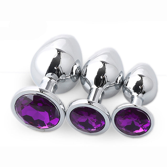 Metal butt plugs for men and women in 3 sizes