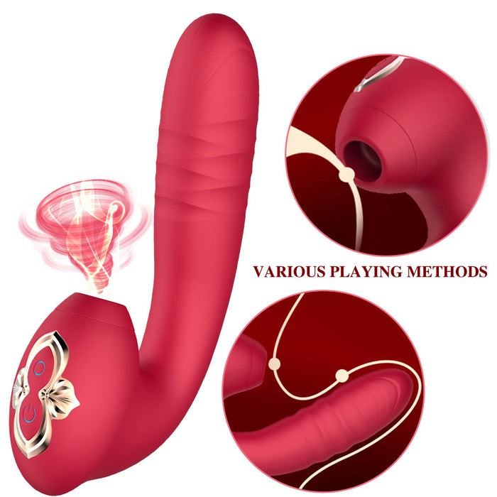 Sucking Vibration Telescopic Vibrator | DOPAMINE