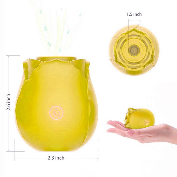 Silicone Rose Toy In Yellow