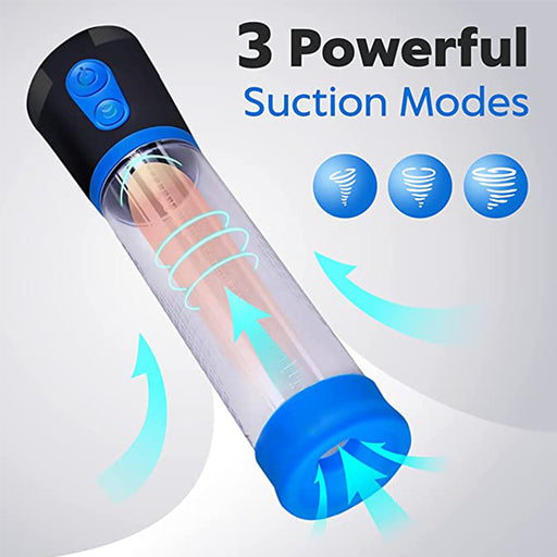 Electric penis pump to extend penis size, delay ejaculation, train erection