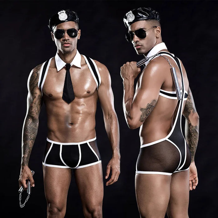 Men's Underwear Sexy Police Uniform Character Set