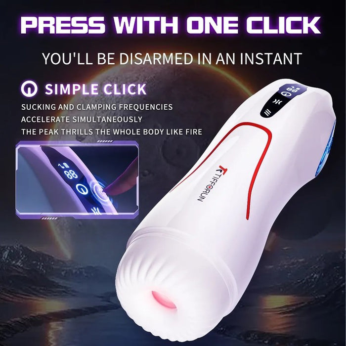 Spaceship 9 Vibration Sucking Heating Voice Function  Male Masturbator