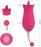 2 in 1 Licking & High-Frequency G-Spot Rose Clitoral Vibrator  Clitoris Tongue Stimulator Vaginal Breast Nipple Massager for Quick Orgasm