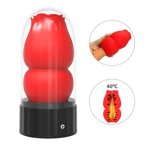 Male Rose Toy Heating Manual Masturbation Cup | DOPAMINE