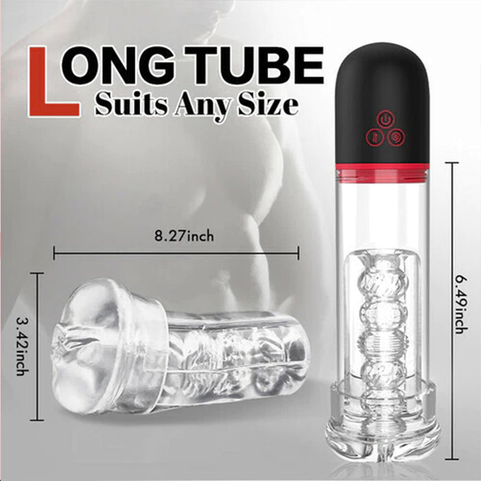 Male masturbator vacuum automatic penis enlargement device