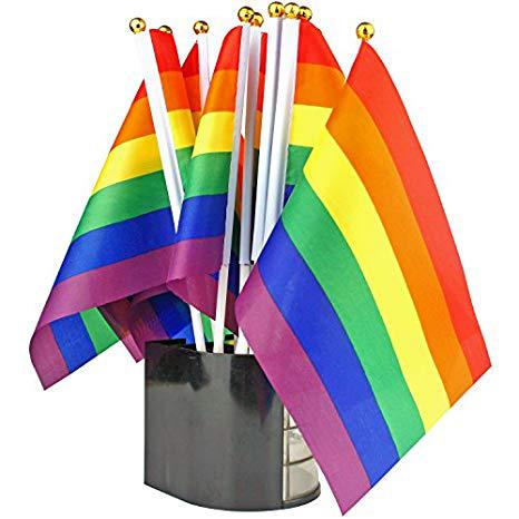 Pride Rainbow Hand Waving Flag