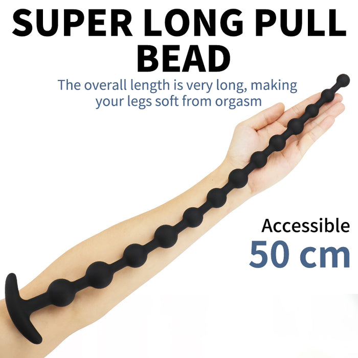 58cm Extra Long Butt Plug Pull Beads Anal Plug