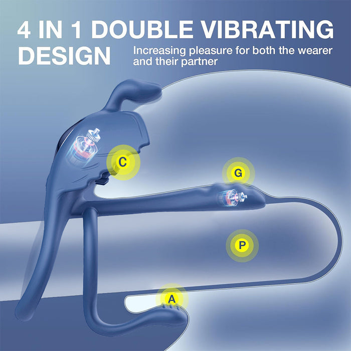 3 in 1 Penis Vibrating Ring Cock | DOPAMINE