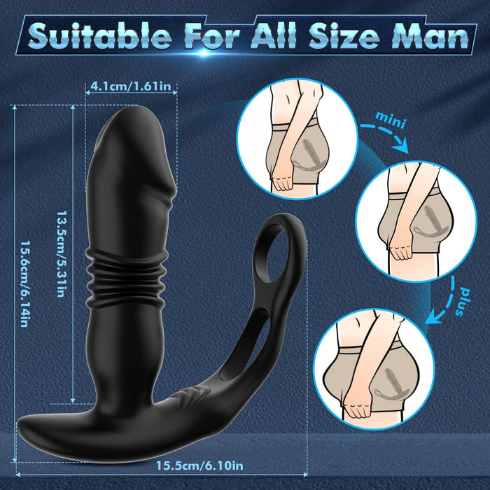 3 in 1 Thrusting Prostate Massager Anal Vibrator  | DOPAMINE