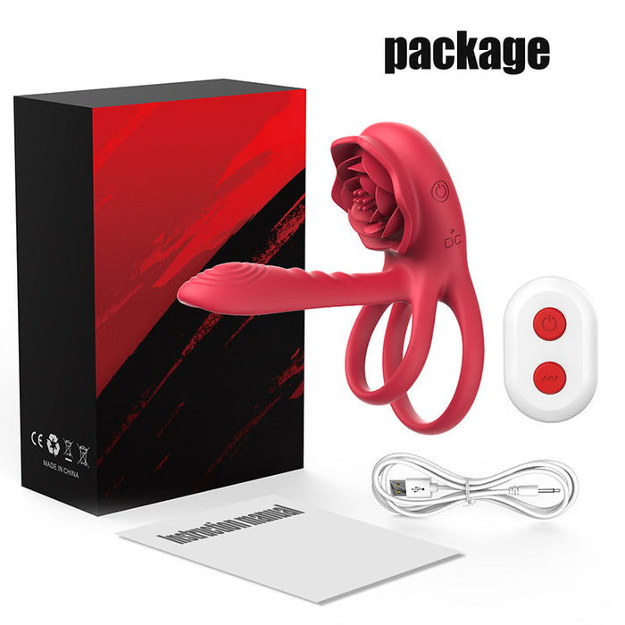 Rose Cock Ring Vibrator Clit Stimulator Upgraded Version | DOPAMINE