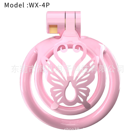 Butterfly Sissy Chastity Cage with 5 Rings