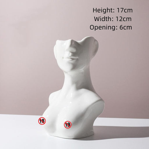 Mila Moya Style Ceramic Flower Vase Body Shape Vase