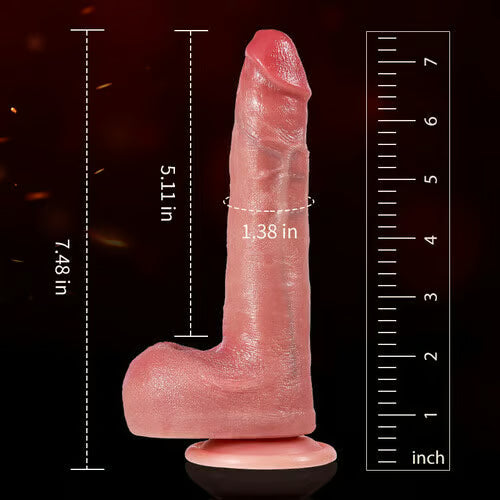 Dopamine-Compact Thrusting Swinging Heating Lifelike Silicone Dildo for Beginners