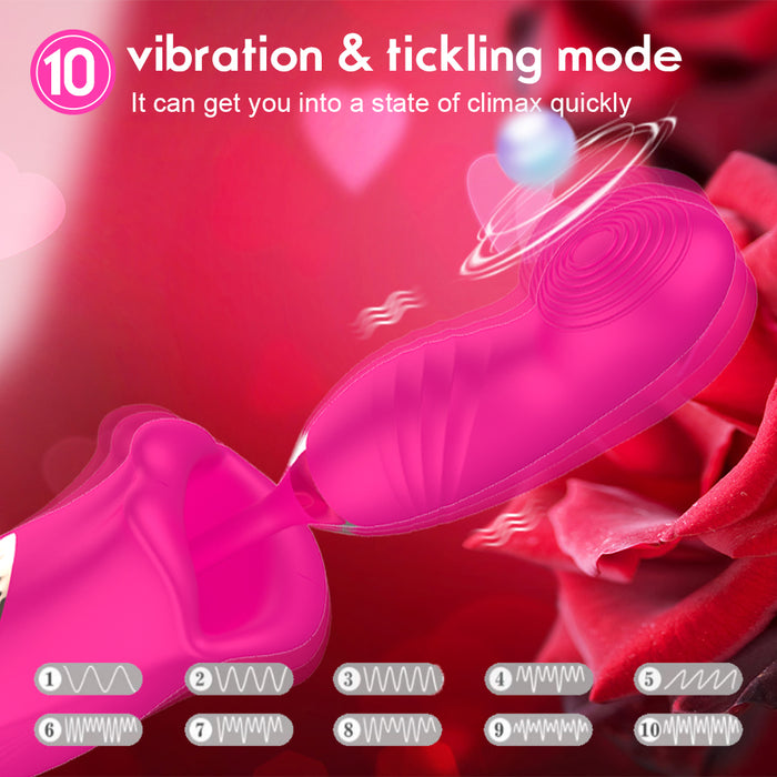 Rose Pistil Kiss - Bitting Clit Stimulator & Tapping Vibrator