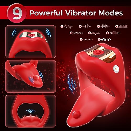 Penis Ring Tongue Design with 9 Vibration Modes | DOPAMINE