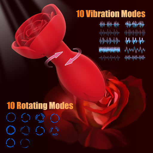 App / Wireless Remote Control 360 ° Rotating Rose Anal Vibrator