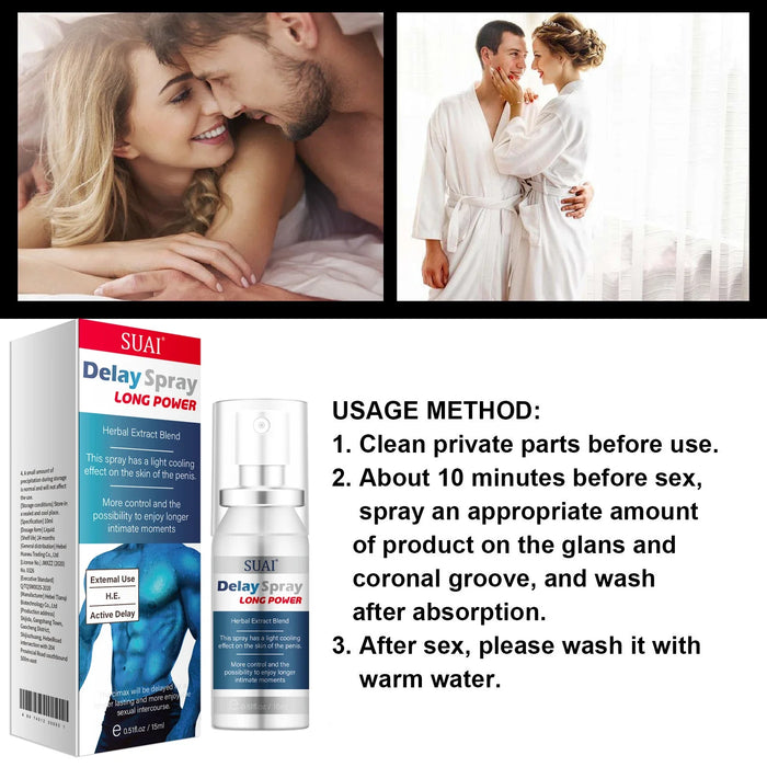 Delay Spray External Use Anti Premature Ejaculation Prolong 60 Minutes Lasting Sex