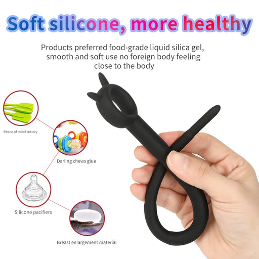 Silicone Horse Eye Penis Plug Urethra Beads Urethral Stimulator Sounding