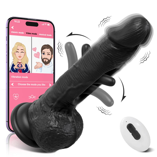 Dopamine-Flapping Dildo Sex Toys for Women - Realistic Vibrator with Remote & App Control 9 Flapping & 9 Vibration Modes for G Spot and Anal Stimulation