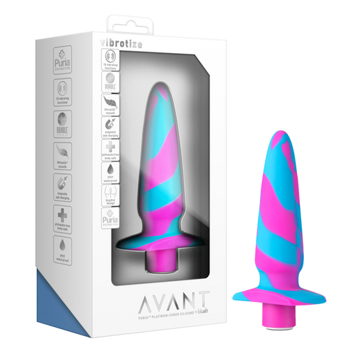 BLUSH Color Butt Plug Splash Ink Series Rechargeable Butt Plug