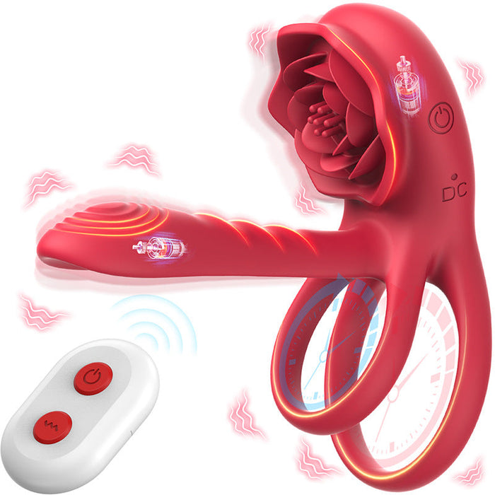 Rose Cock Ring Vibrator Clit Stimulator Upgraded Version | DOPAMINE