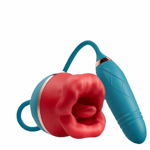 3 In1 Big Mouth & Thrusting Bullet Vibrator | DOPAMINE