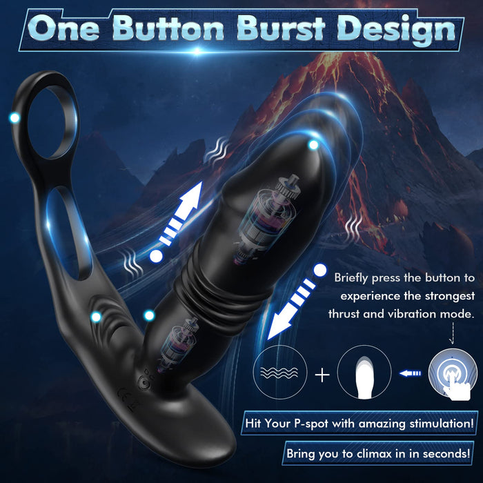 3 in 1 Thrusting Prostate Massager Anal Vibrator  | DOPAMINE