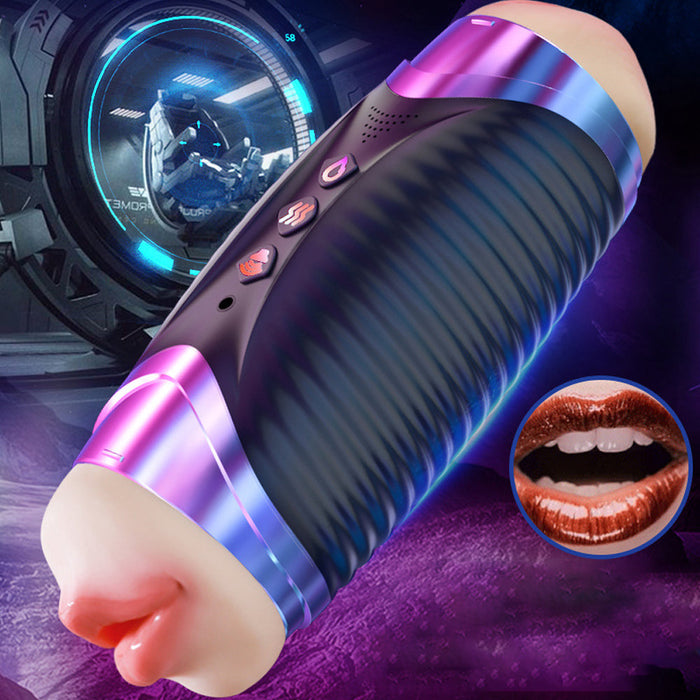 Double Head Intelligent Heating Sound Blowjob Toy Male Masturbator | DOPAMINE