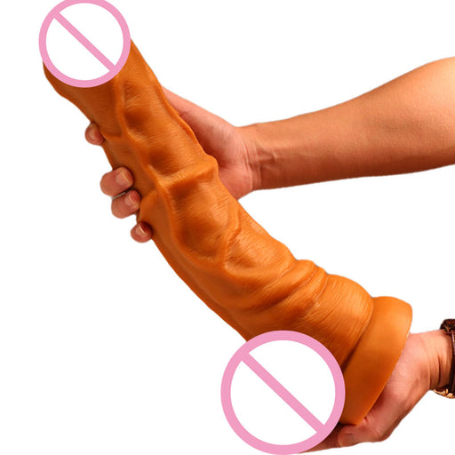 Soft and flexible suction cup extra large dildo