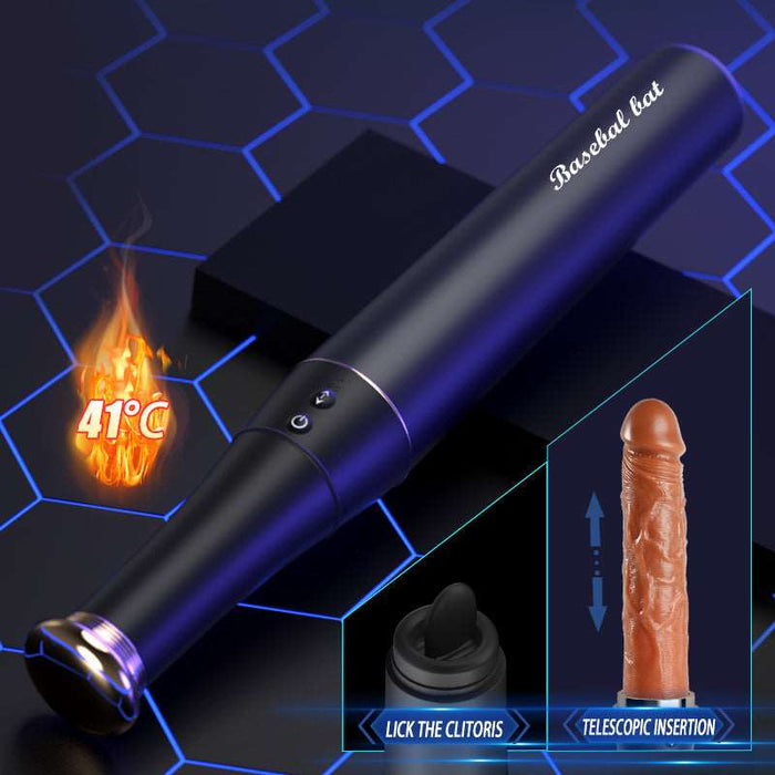 Dopamine-Automatic Telescopic Dildo With Tongue Licking And Heating Function