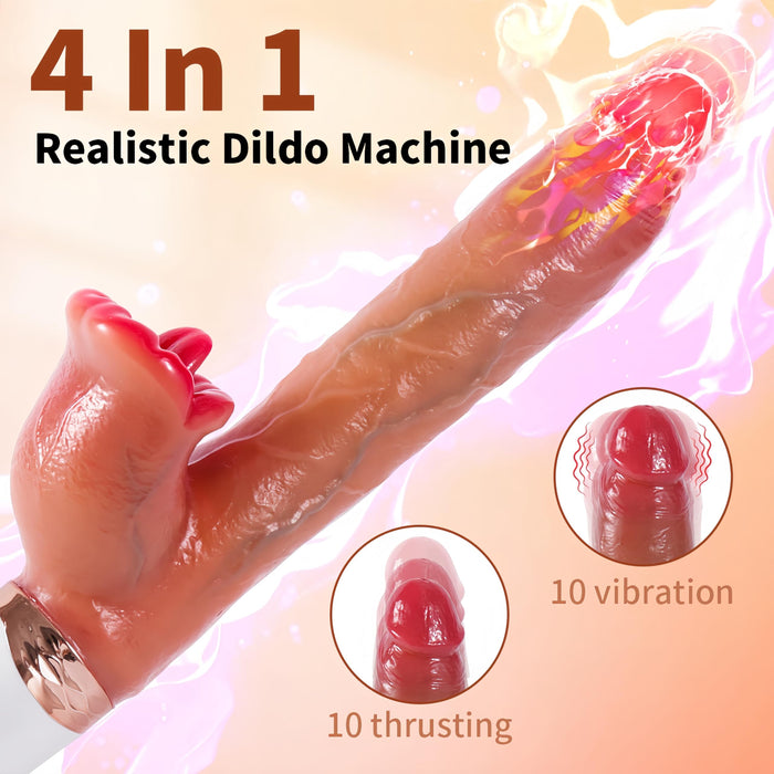 Dopamine-Deep Sea Dragon 11.6 Inch Realistic Vibrator Thrusting Dildo with Licking Thrusting Vibration & Heating Mode