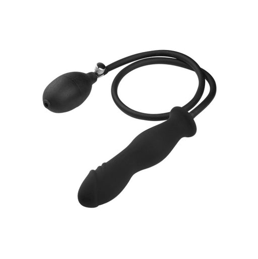 Black Silicone Inflatable Butt Plug