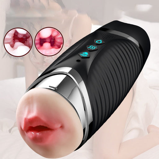 Double Head Intelligent Heating Sound Blowjob Toy Male Masturbator | DOPAMINE