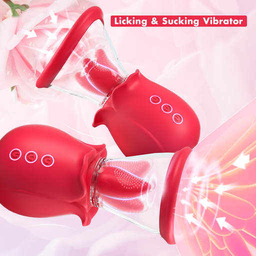 Upgrade Licking And Sucking Rose Clitoral Vibrator