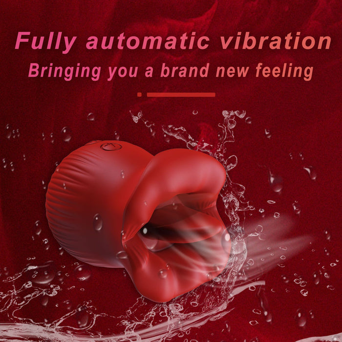 Upgraded 8 Speeds Vibration Rose Tongue Licker