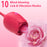 Dopamine Rose Female Tongue Licking Egg Jumping Telescopic Masturbation Device Double-headed Vibrating Sex Toy