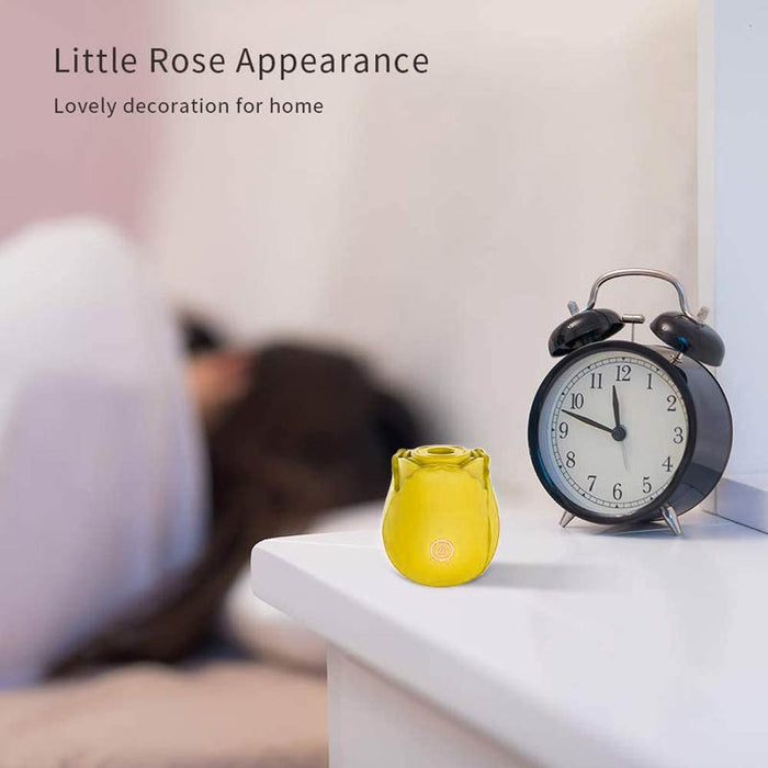 Silicone Rose Toy In Yellow