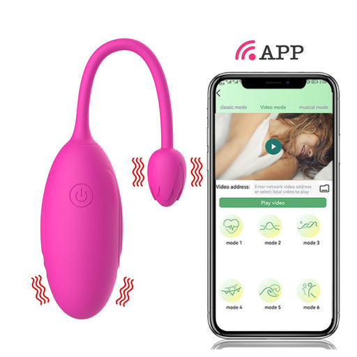 Long Distance Phone App Remote Control Double-head Rose Egg Vibrator Couple Female Toy